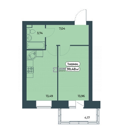 
   Продам 1-комнатную, 39.48 м², Светлова ул, 2

. Фото 8.