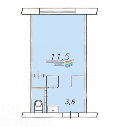 
   Продам студию, 17 м², Джамбульская ул, 16Б

. Фото 18.