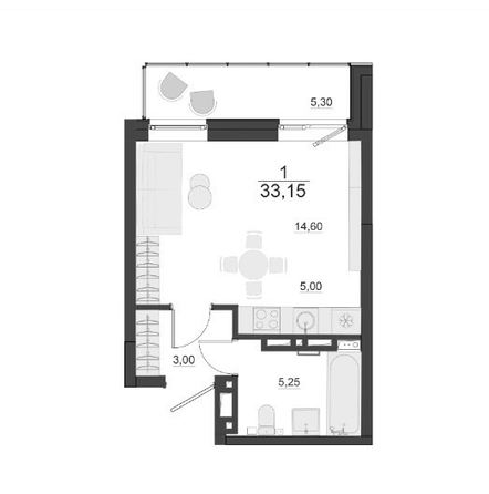 
   Продам 1-комнатную, 33.15 м², Норильская ул, 54

. Фото 6.