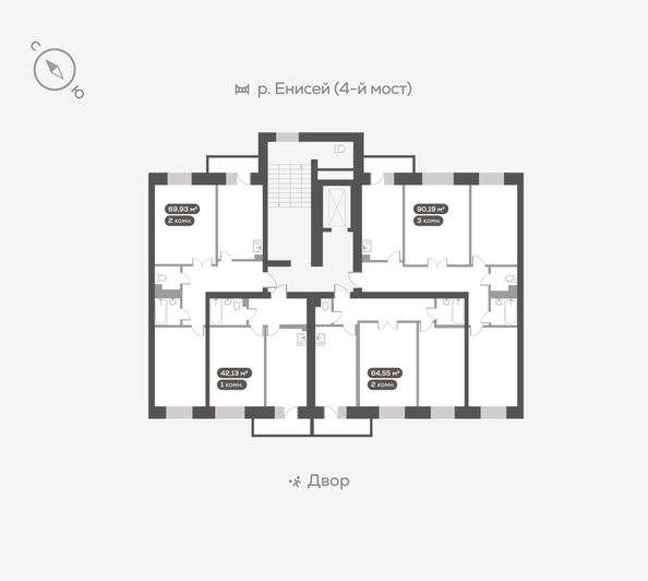 
   Продам 1-комнатную, 42.6 м², Академгородок ул, 80

. Фото 17.