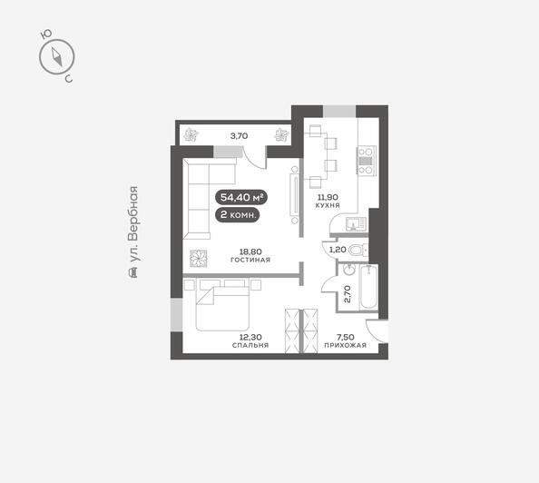 
   Продам 2-комнатную, 58.1 м², Спандаряна ул, 1

. Фото 2.