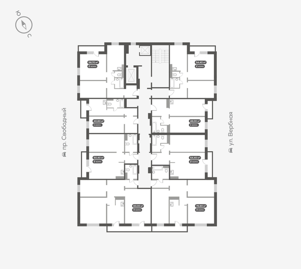 
   Продам 3-комнатную, 76.9 м², Белый квартал на Свободном, дом 3

. Фото 4.