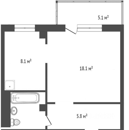 
  Сдам в аренду 1-комнатную квартиру, 36 м², Красноярск

. Фото 16.