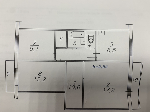 
   Продам 3-комнатную, 63.8 м², Судостроительная ул, 133

. Фото 2.