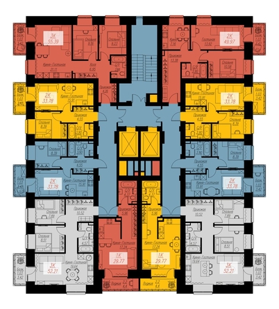 
  Продается 2-комн. квартира, 49.97 м², ЖК Биография, дом 2, корп 1
. Фото 5.