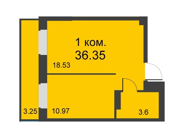
  Продается 1-комн. квартира, 35.2 м², ЖК Глобус Юг, дом 11
. Фото 1.