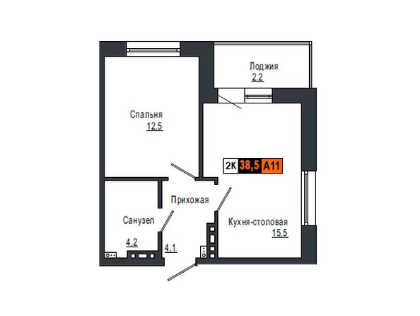 
  Продается 2-комн. квартира, 38.3 м², ЖК Мичуринские аллеи, дом 2
. Фото 4.