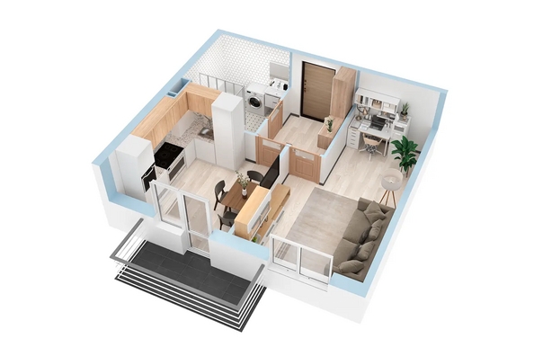 
  Продается 1-комн. квартира, 36.05 м², ЖК Аринский, дом 2 корпус 1
. Фото 3.