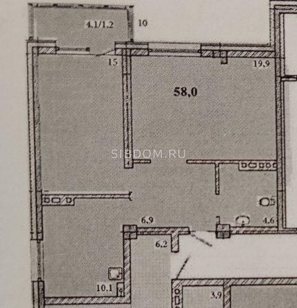 
  Продается 2-комн. квартира, 58 м², ЖК Зеленая высотка на Калинина
. Фото 1.