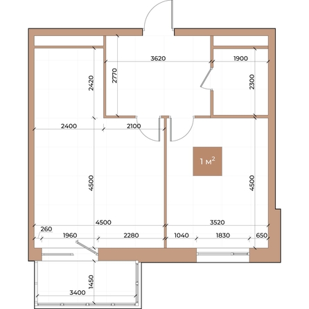 
  Продается 1-комн. квартира, 56.5 м², ЖК Небо над Енисеем
. Фото 3.