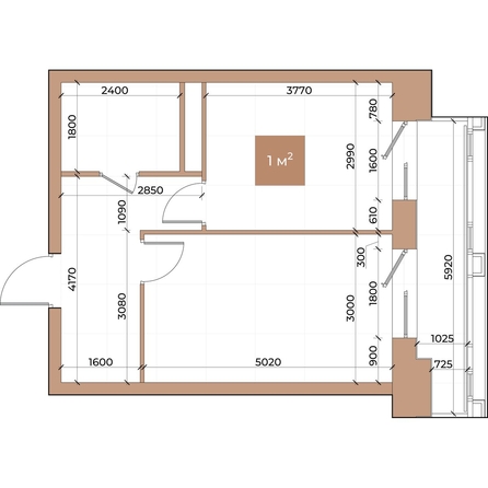 
  Продается 1-комн. квартира, 39.3 м², ЖК Небо над Енисеем
. Фото 3.