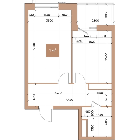 
  Продается 1-комн. квартира, 46 м², ЖК Небо над Енисеем
. Фото 3.