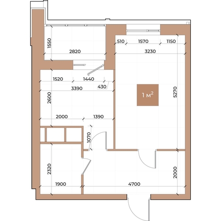
  Продается 1-комн. квартира, 42.1 м², ЖК Небо над Енисеем
. Фото 3.