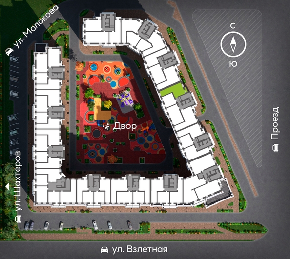 
  Продается 2-комн. квартира, 66.15 м², ЖК Сити-квартал на Взлетной, дом 1
. Фото 1.