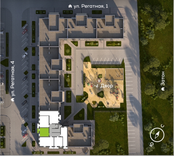
  Продается 1-комн. квартира, 40.9 м², ЖК Южный берег, дом 24
. Фото 1.