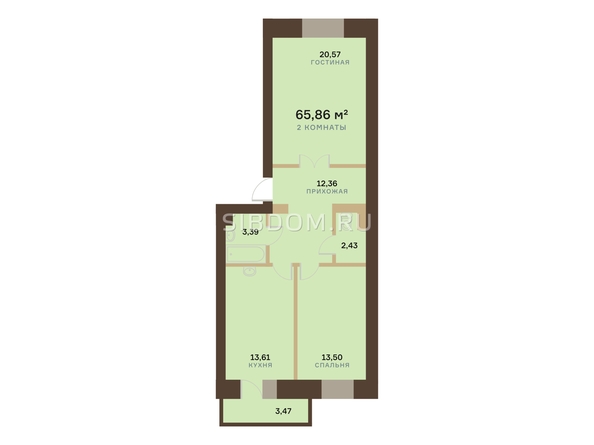 
  Продается 2-комн. квартира, 65.9 м², ЖК Академгородок, дом 6
. Фото 1.