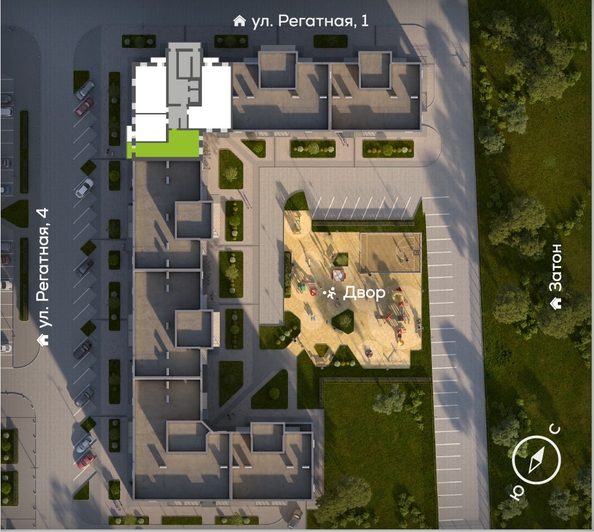 
  Продается 2-комн. квартира, 56.94 м², ЖК Южный берег, дом 24
. Фото 1.