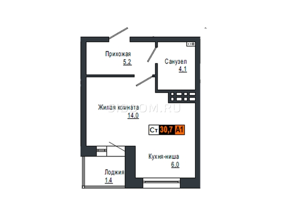 
  Продается 1-комн. квартира, 30.4 м², ЖК Мичуринские аллеи, дом 2
. Фото 1.