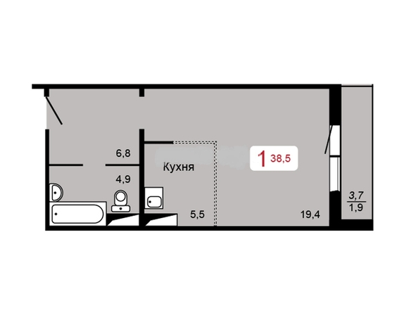 
  Продается 1-комн. квартира, 40 м², ЖК Мичурино, дом 2 строение 2
. Фото 1.