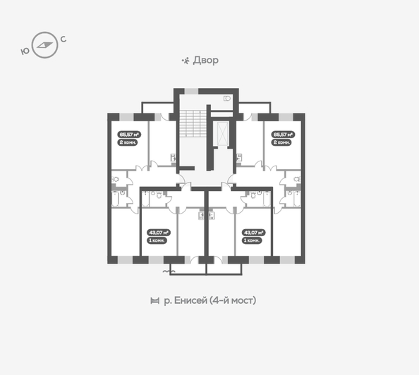 
  Продается 1-комн. квартира, 43.6 м², ЖК Академгородок, дом 8
. Фото 5.