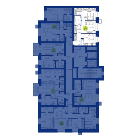 
  Продается 2-комн. квартира, 59.1 м², ЖК Вита-парк
. Фото 2.