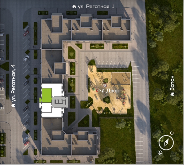 
  Продается 2-комн. квартира, 63.13 м², ЖК Южный берег, дом 24
. Фото 1.