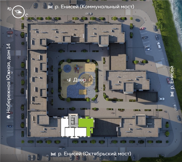 
  Продается 3-комн. квартира, 102.2 м², ЖК Южный берег, дом 23
. Фото 1.