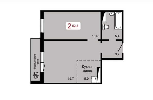 
  Продам 2-комн. квартиру, 50.2 м², ЖК Мичурино, дом 2 строение 4
. Фото 4.