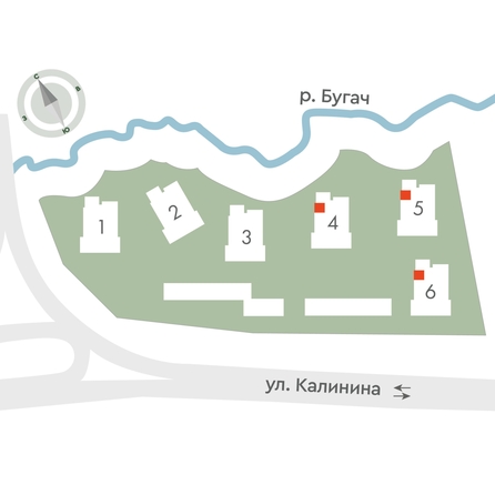 
  Продается 2-комн. квартира, 44.4 м², ЖК Калина Долина, дом 6
. Фото 2.
