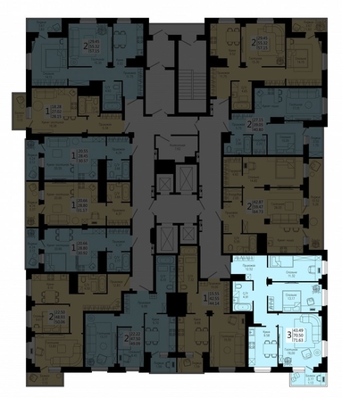 
  Продается 3-комн. квартира, 71.63 м², ЖК На Дудинской, дом 5
. Фото 1.