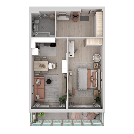 
  Продается 2-комн. квартира 61.1 м², в ЖК Аллея Парк, 1 этап. Фото 2.