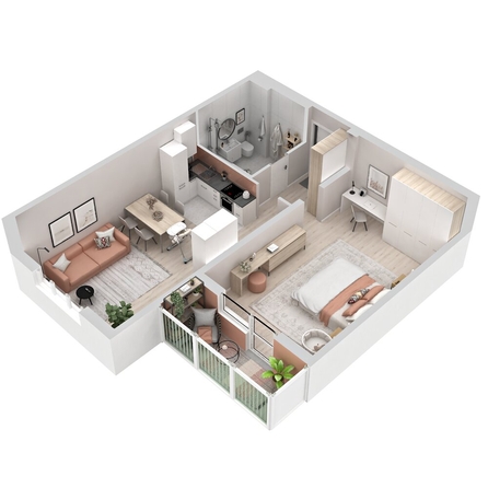 
  Продается 2-комн. квартира 60.85 м², в ЖК Аллея Парк, 1 этап. Фото 6.