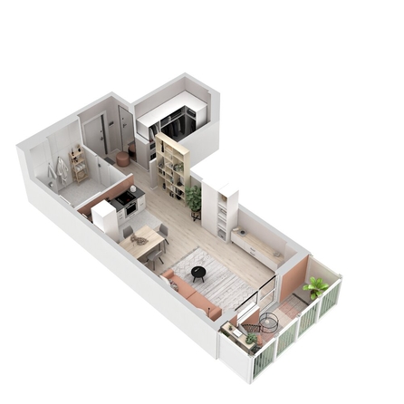 
  Продается студия 40.32 м², в ЖК Аллея Парк, 1 этап. Фото 6.