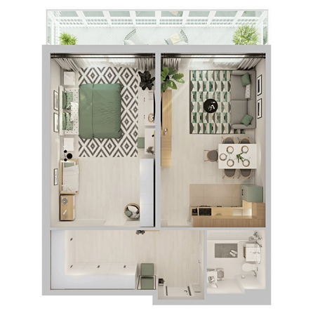 
  Продается 2-комн. квартира 72.53 м², в ЖК Аллея Парк, 3 этап. Фото 2.
