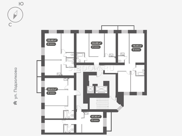 
  Продается 2-комн. квартира 55.89 м², в ЖК ДАО, дом 1. Фото 1.