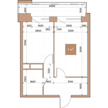 
  Продается 1-комн. квартира 38.1 м², в ЖК Небо над Енисеем. Фото 3.