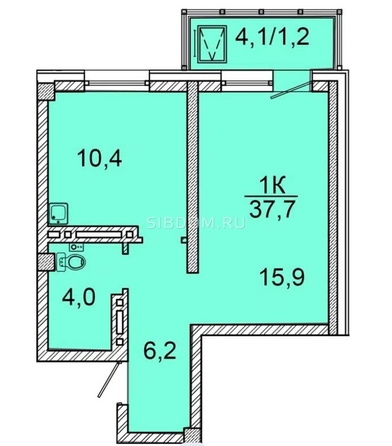 
  Продам 1-комн. квартиру 37.3 м², в ЖК Зеленая высотка на Калинина. Фото 2.