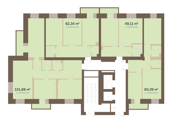 
  Продается 3-комн. квартира 102.6 м², в ЖК Южный берег, дом 23. Фото 5.