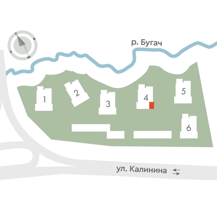 
  Продается 3-комн. квартира 62.4 м², в ЖК Калина Долина, дом 4. Фото 2.