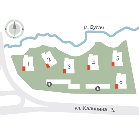 
  Продается 3-комн. квартира 55.3 м², в ЖК Калина Долина, дом 6. Фото 2.