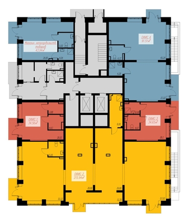 
  Продается офис 43.94 м², в ЖК Биография, дом 2, корп 2. Фото 1.