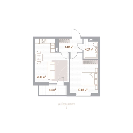 
  Продается 1-комн. квартира 49.8 м², в ЖК Николаевские кварталы. Фото 1.
