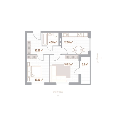 
  Продается 2-комн. квартира 58.3 м², в ЖК Николаевские кварталы. Фото 1.