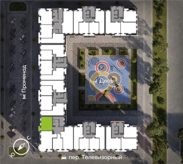 
  Продается 2-комн. квартира 58.08 м², в ЖК ОКТА, дом 2. Фото 1.