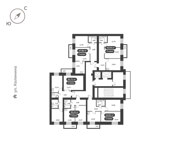 
  Продается 2-комн. квартира 52.82 м², в ЖК Времена, 1 этап. Фото 4.