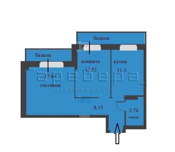
  Продается 2-комн. квартира 53.5 м², в ЖК Глобус Юг, дом 9. Фото 17.