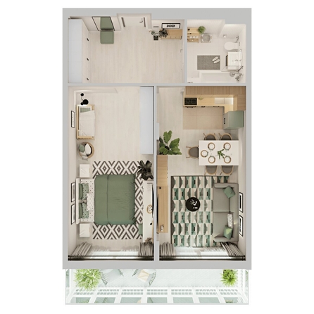 
  Продается 2-комн. квартира 60.7 м², в ЖК Аллея Парк, 3 этап. Фото 1.