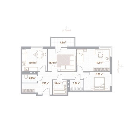 
  Продается 3-комн. квартира 90.76 м², в  Николаевские кварталы, Воскресенский. Фото 1.