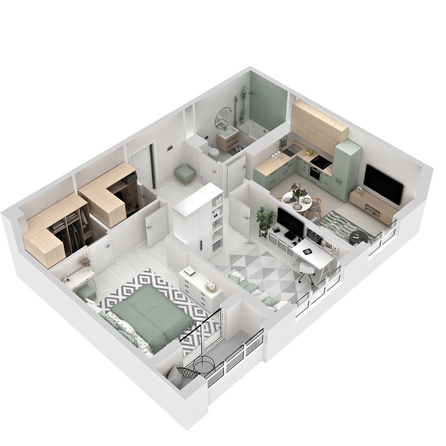 
  Продается 2-комн. квартира 70.6 м², в ЖК Три Клёна, дом 1. Фото 2.
