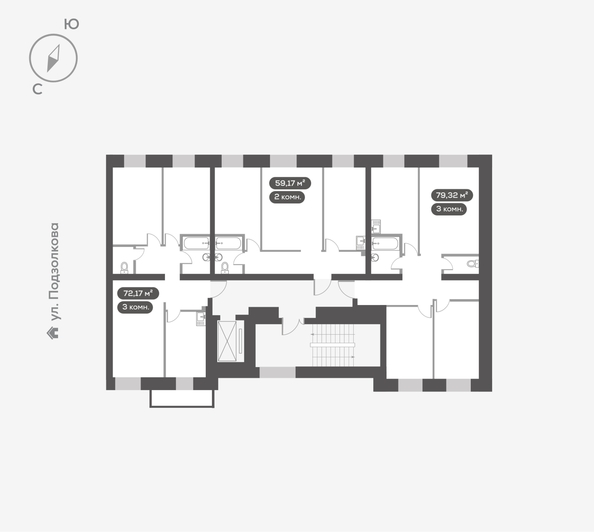 
  Продается 3-комн. квартира 72.07 м², в ЖК ДАО, дом 1. Фото 5.